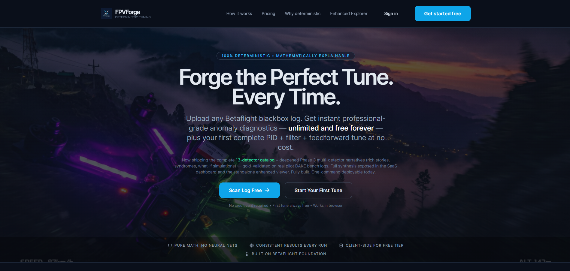 FPVForge website screenshot