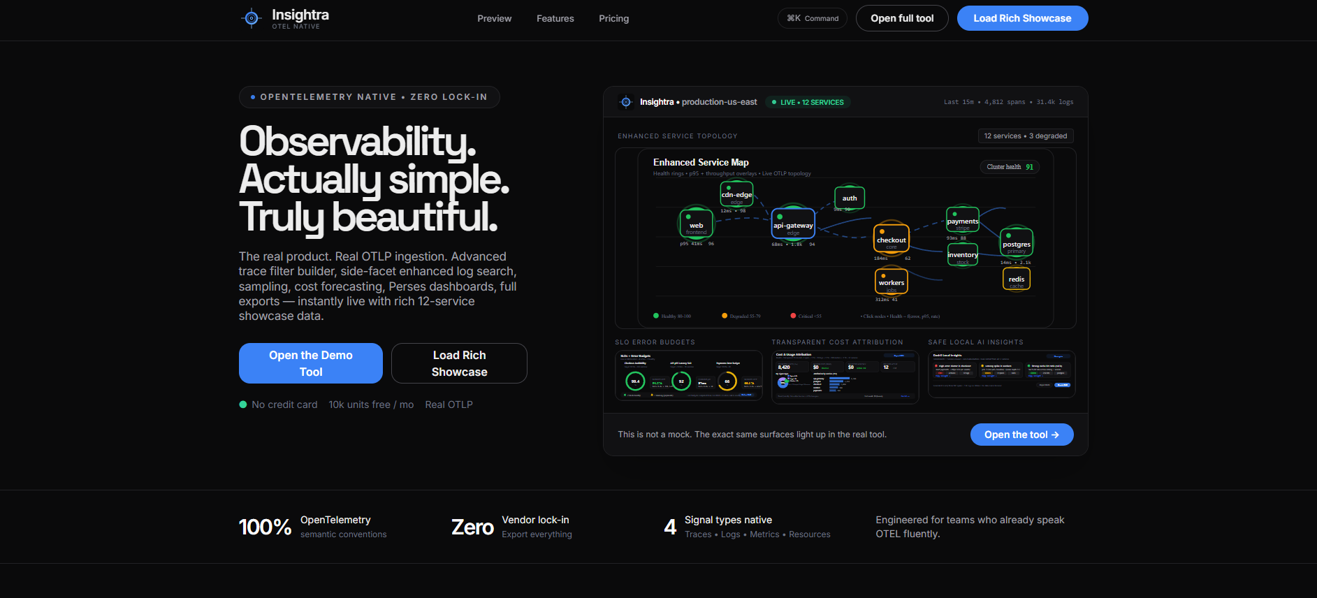 Insightra website screenshot
