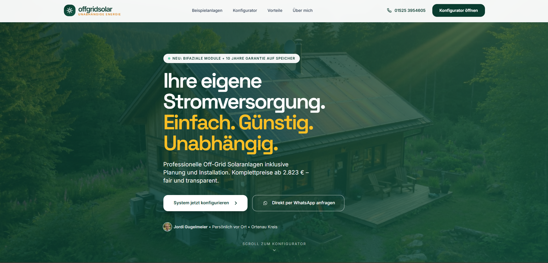 Offgrid Solar website screenshot